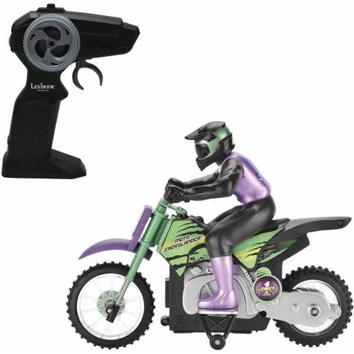 Lexibook LEXRC18 Motocicleta Motocross Radio Control 2.4 GHz para Acrobacias Espectaculares y Ritmo Frenético