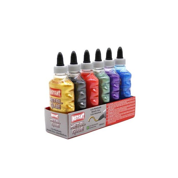 Cola Metal Glue Color Instant Surtido 180 Ml Expositor De 6