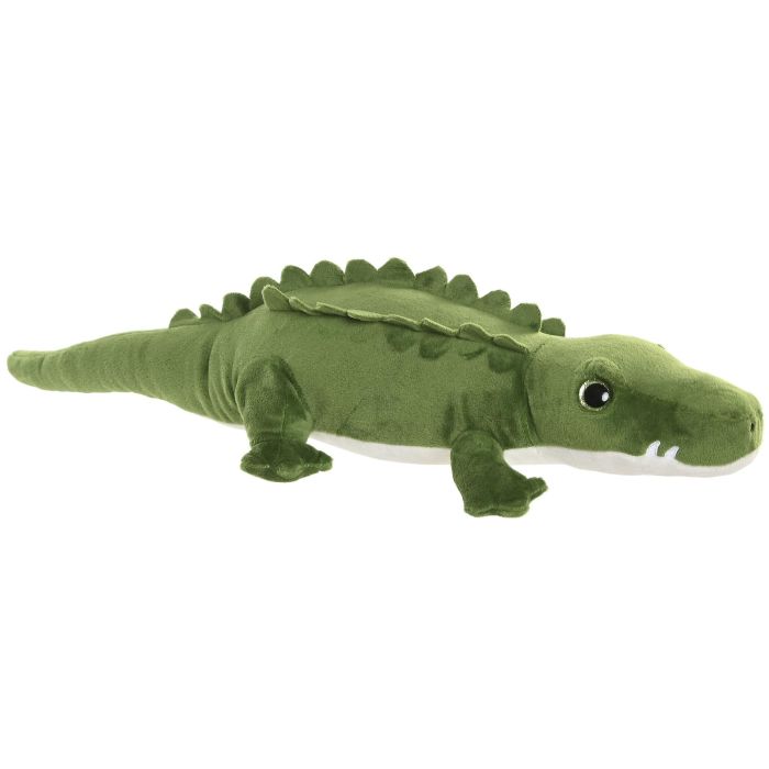 DKD Home Decor Peluche de Cocodrilo Verde Poliéster 20 x 12 x 53 cm (6 Unidades)