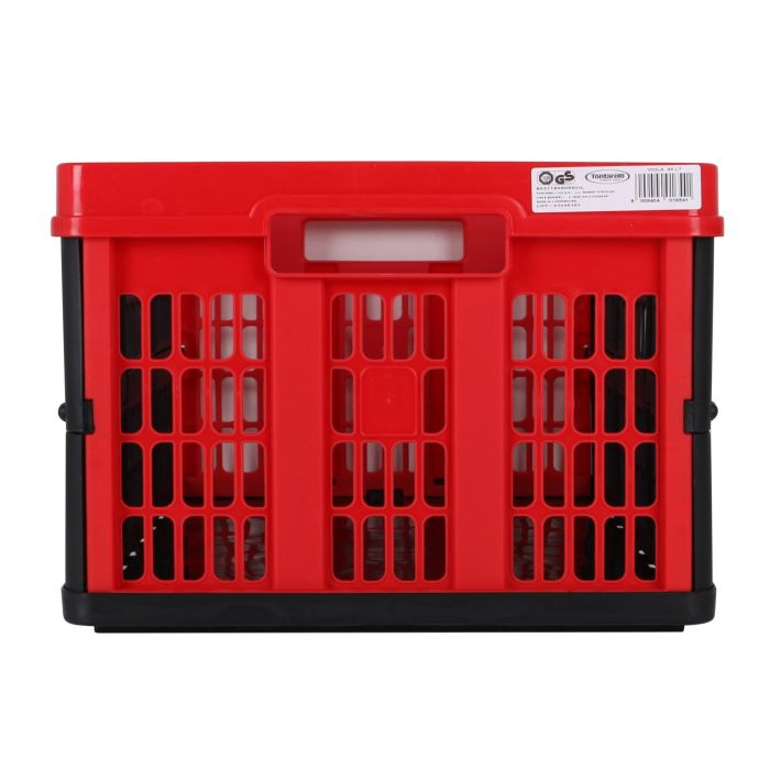 Voila Caja Plegable 45L con Dimensiones 53x37x27 cm en Rojo y Negro (10 Unidades)