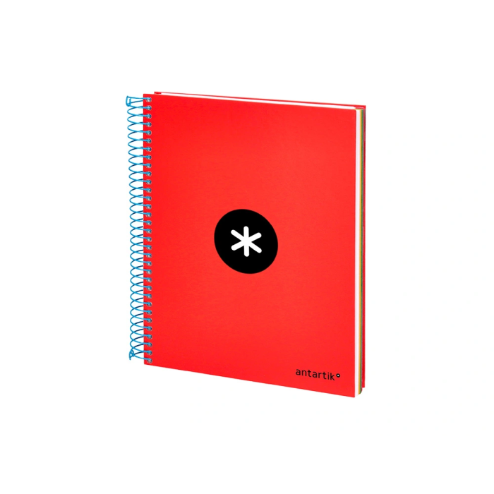 Antartik Cuaderno Espiral A5 Micro Tapa Forrada 120 Hojas 90gr Cuadro 5mm Colores Surtidos 4