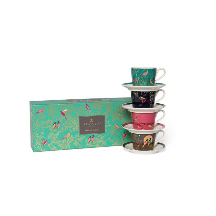 Set 4 Tazas Café Con Plato Portmeirion