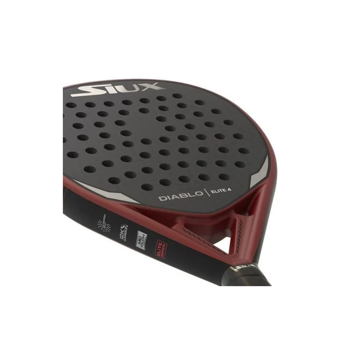 Siux Pala de Padel Diablo Elite 4· Negro y Rojo · Carbono 12K · Nivel Avanzado · Pala Polivalente Mate 2 Siux Pala de Padel Diablo Elite 4· Negro y Rojo · Carbono 12K · Nivel Avanzado · Pala Polivalente Mate 2