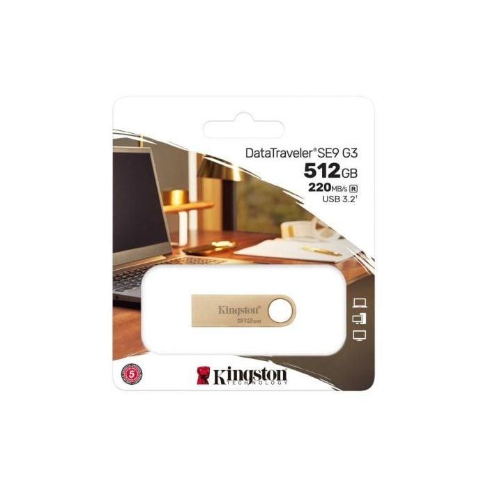Kingston DataTraveler SE9 G3 Pendrive 512GB USB 3.2 Gen 1 Alta Velocidad Lectura 220MB/s Escritura 100MB/s con Carcasa Metálica 1 Kingston DataTraveler SE9 G3 Pendrive 512GB USB 3.2 Gen 1 Alta Velocidad Lectura 220MB/s Escritura 100MB/s con Carcasa Metálica 1