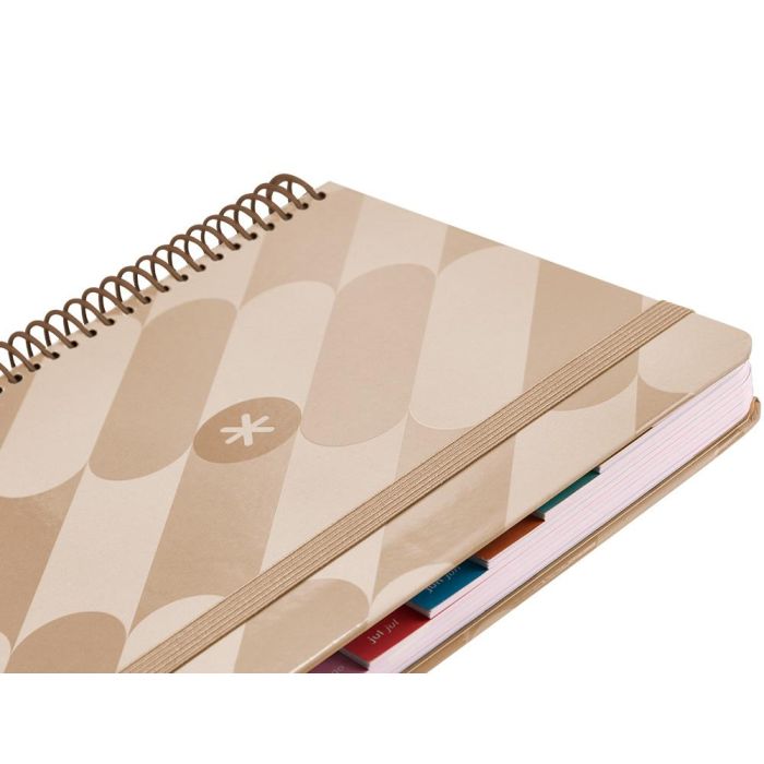 Agenda Espiral Antartik Pattern A5+ 2025 Dia Pagina Color Rosa Nude Papel 80 gr 3