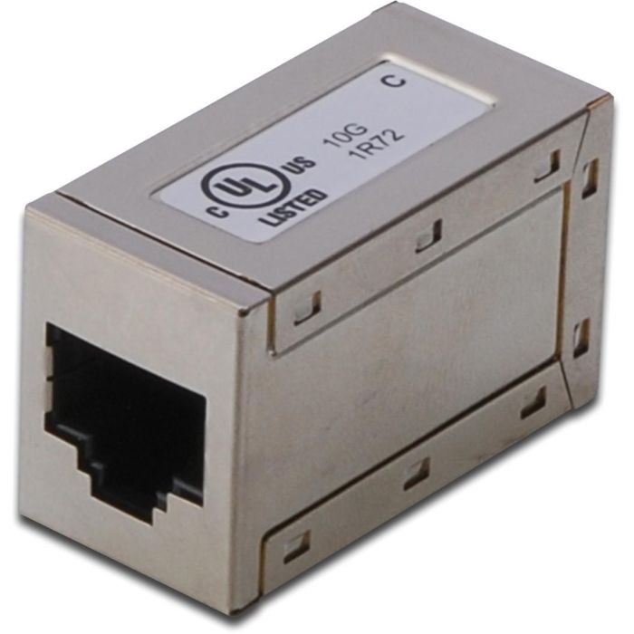 Digitus Acoplador Modular CAT 6 Apantallado RJ45 Hembra a Hembra Níquel para Red Ethernet Gigabit Plug and Play