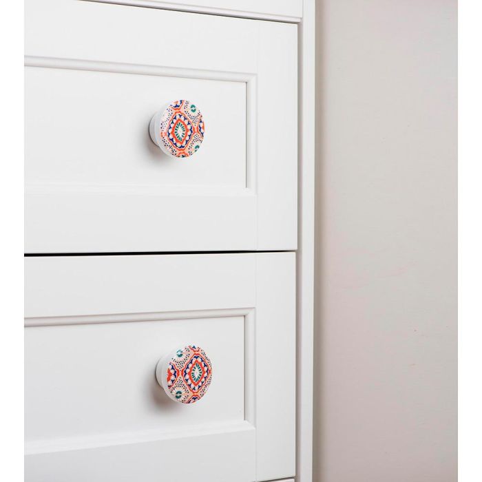 Rei e292 Blister con 2 pomos redondos para mueble fabricado en madera, ø38mm, acabado ilustrado 2