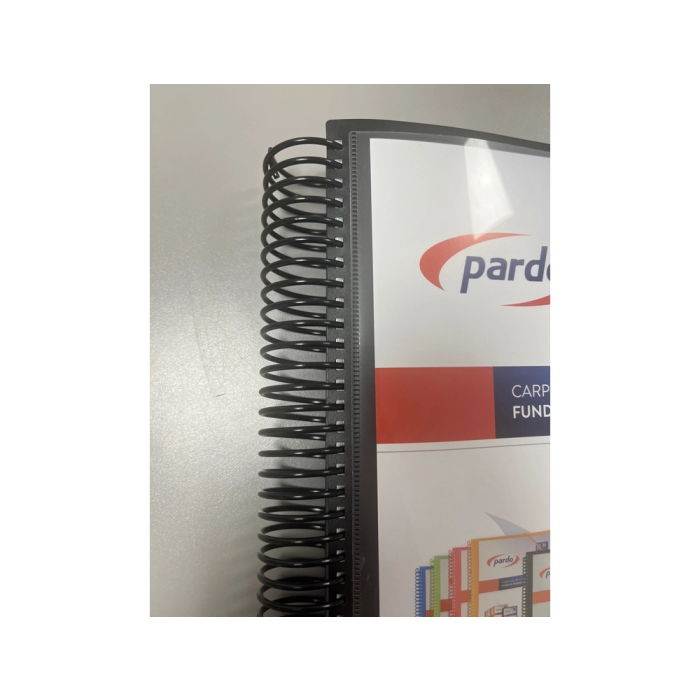 Pardo Carpeta Escaparate con Espiral 80 Fundas Folio Personalizable Color Negro 1
