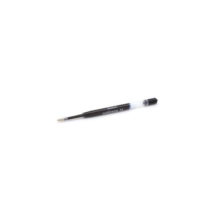 Inoxcrom Carga Bolígrafo Estándar Internacional, Tinta Negra, Punta 1.0 mm, Cuerpo Transparente (25 Unidades) (25 Unidades)