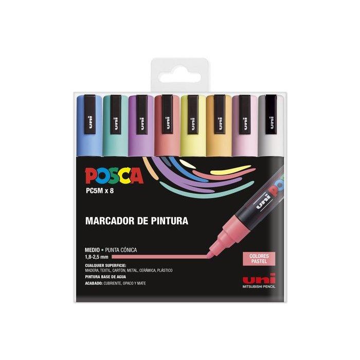 POSCA Estuche Basic Marcador Pc-5M-8C Surtido Pastel -8U- Colores Variados