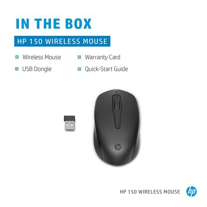 HP 150 Wireless Mouse – Ratón Inalámbrico Preciso y Cómodo para Portátiles y PCs, Ideal para Oficina, Estudio y Productividad Diaria 2 HP 150 Wireless Mouse – Ratón Inalámbrico Preciso y Cómodo para Portátiles y PCs, Ideal para Oficina, Estudio y Productividad Diaria 2