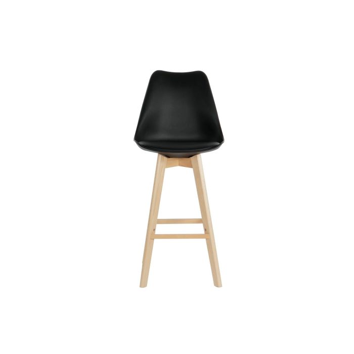 DKD Home Decor Taburete Scandi Negro Haya y Pu 50.5 x 109 x 57.5 cm 7