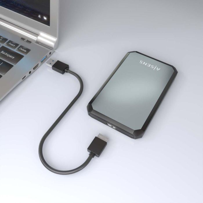 AISENS - CAJA EXTERNA 2,5" ASE-2529B 9.5MM SATA A USB 3.0/USB3.1 GEN1, NEGRA-GRIS 1