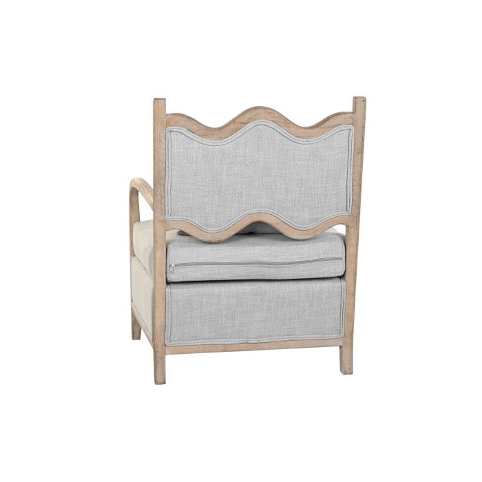 Sillón DKD Home Decor 66 x 70 x 88 cm 70 x 73 x 88 cm Abeto Marrón claro Gris claro 3 Sillón DKD Home Decor 66 x 70 x 88 cm 70 x 73 x 88 cm Abeto Marrón claro Gris claro 3
