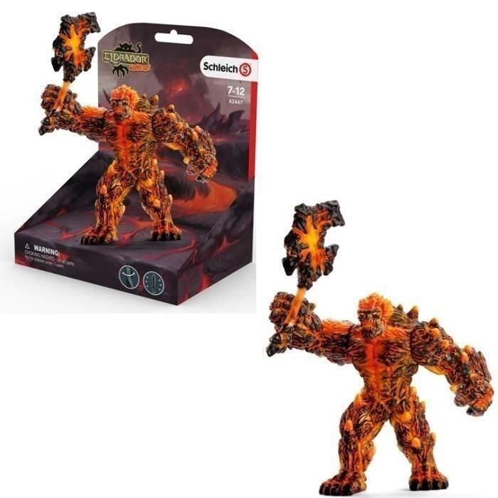 Schleich 42447 Eldrador Creatures Lave Golem con Arma - Figura de Juguete para Niños y Coleccionistas 1
