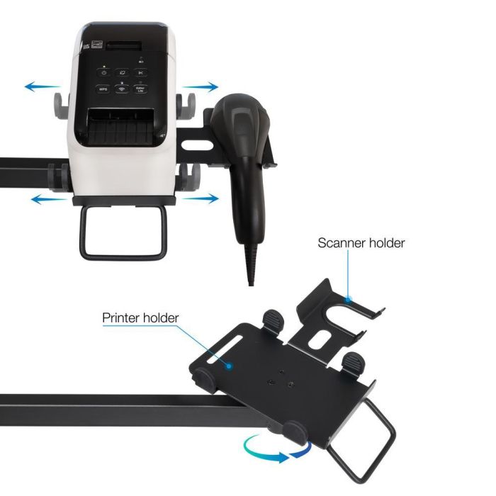 Soporte de Mesa para 2 Monitores, TPV, Impresora, Términal y Lector TooQ TQPM0002/ Giratorio/ Inclinable/ hasta 9kg 4 Soporte de Mesa para 2 Monitores, TPV, Impresora, Términal y Lector TooQ TQPM0002/ Giratorio/ Inclinable/ hasta 9kg 4