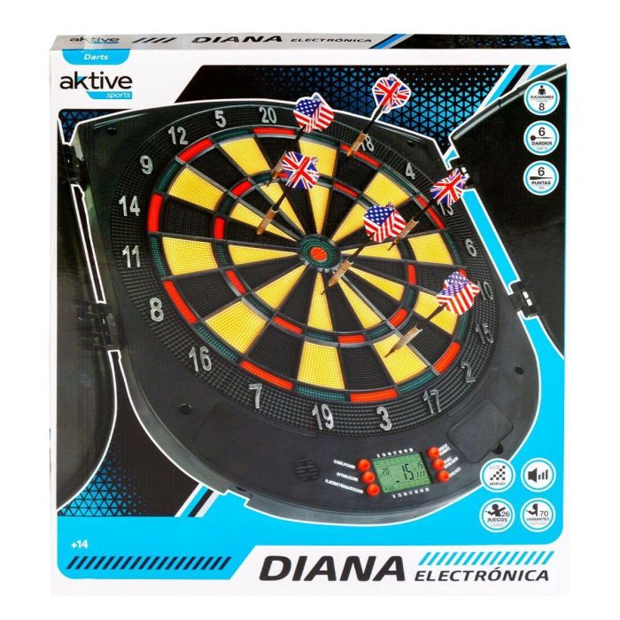 Diana Electrónica Aktive 45 x 50 x 4,5 cm (2 Unidades) 2 Diana Electrónica Aktive 45 x 50 x 4,5 cm (2 Unidades) 2