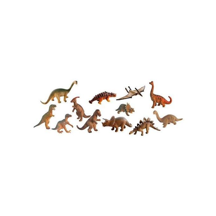 Miniland Juego de 12 Figuras de Dinosaurios