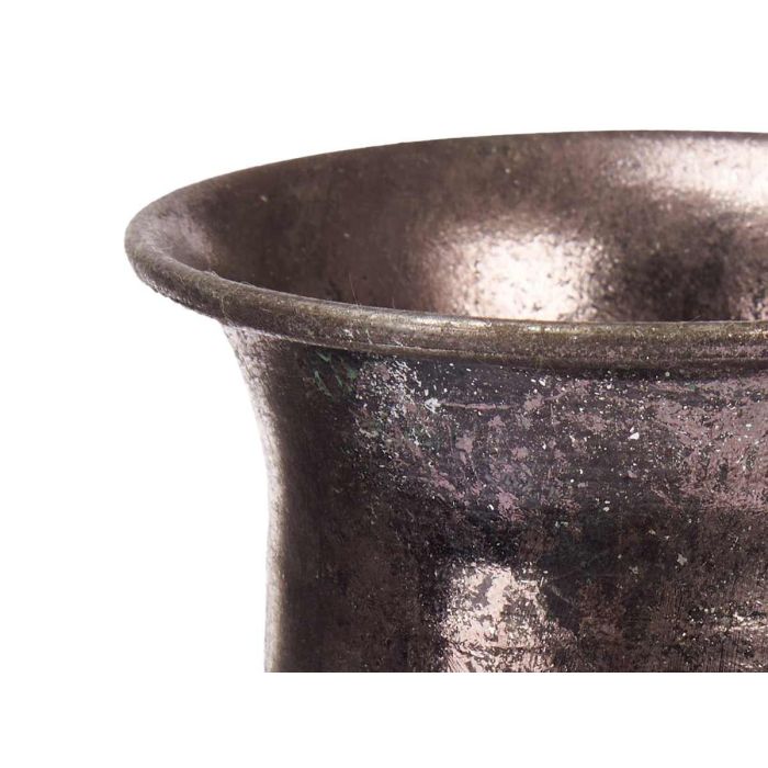 Jarrón Relieve Alto Plata Envejecido Giftdecor 14x46x14 cm - Metal (4 Unidades) 2