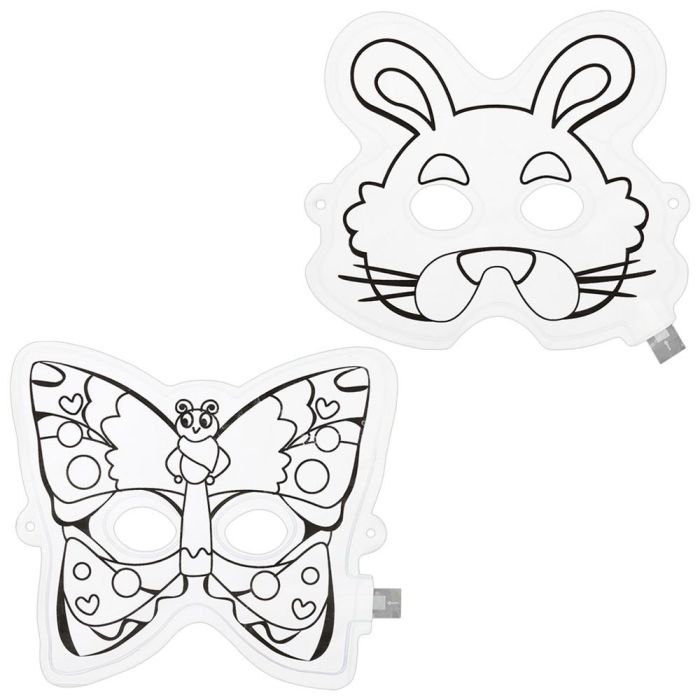 Jeux 2 momes Juego de 2 Máscaras Hinchables para Pintar con Rotuladores Incluidos Color 2