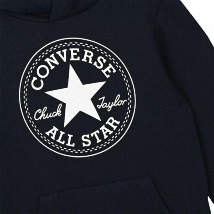 Sudadera con Capucha Niño Converse Ctp Negro 1