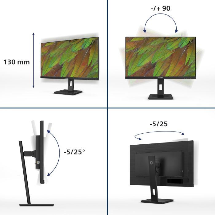 Philips 27B1N3800 Monitor 27" 4K UHD IPS 4ms 60Hz 2xHDMI DP USB Altavoces Pivot Negro 3 Philips 27B1N3800 Monitor 27" 4K UHD IPS 4ms 60Hz 2xHDMI DP USB Altavoces Pivot Negro 3