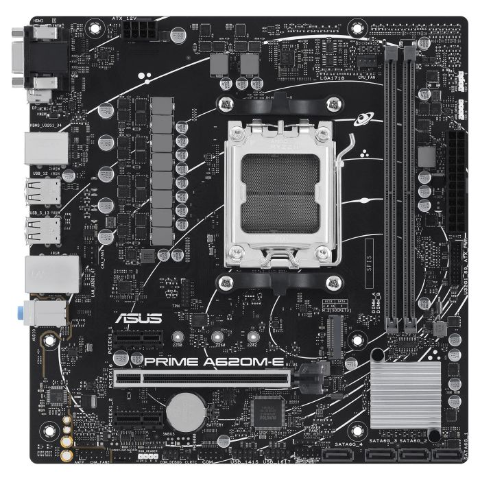 ASUS Prime A620M-E-CSM Placa Base mATX, Zócalo AM5, DDR5, AMD Ryzen 7000 Series