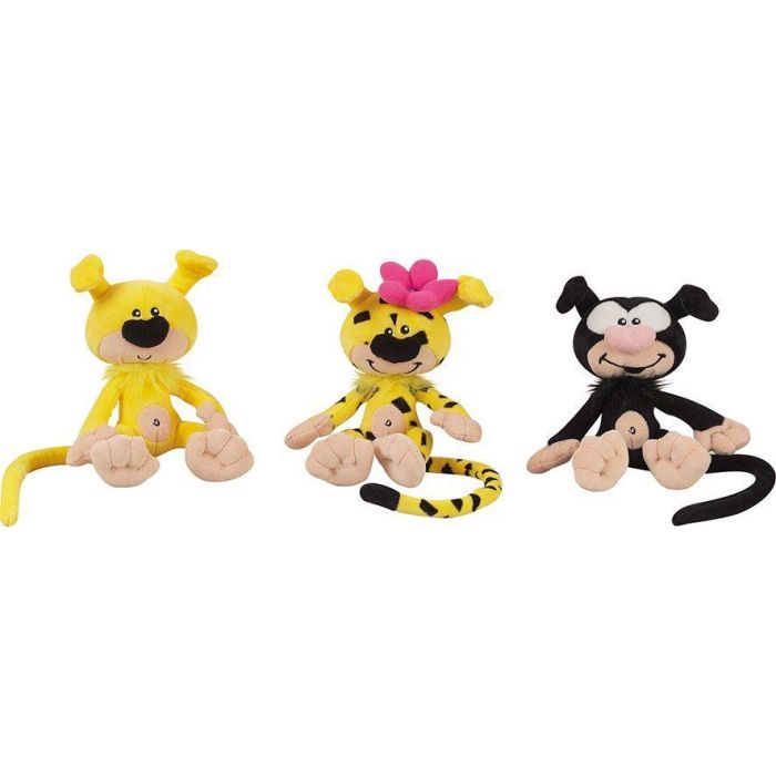 JEMINI JEM3298060245999 Lote de 3 Peluches Marsupilami - Bibi, Bobo y Bibu - 17 cm