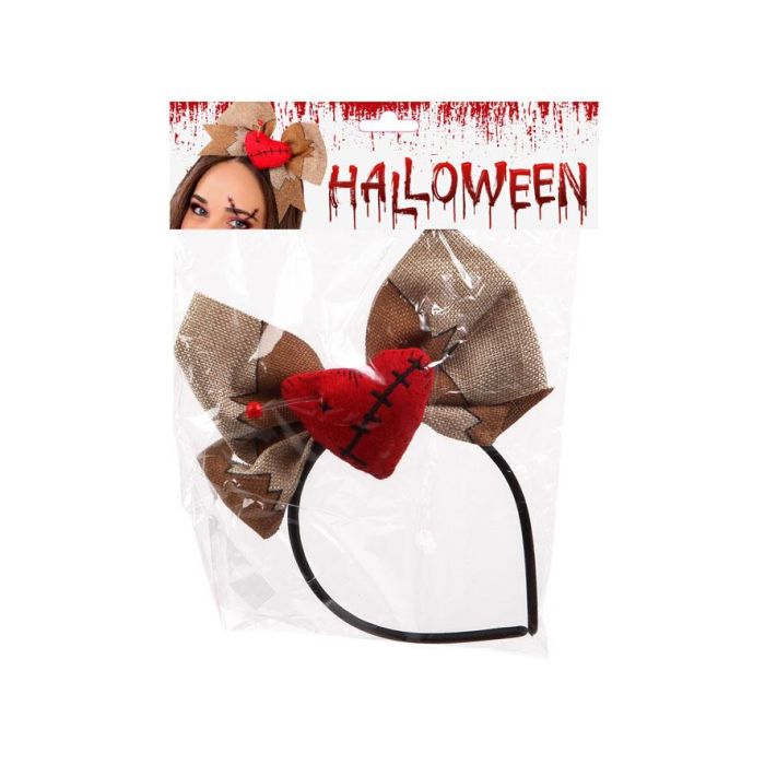 Diadema Muñeco Vudú Marrón con Lazo y Corazón Rojo para Disfraces de Halloween o Carnaval 1 Diadema Muñeco Vudú Marrón con Lazo y Corazón Rojo para Disfraces de Halloween o Carnaval 1