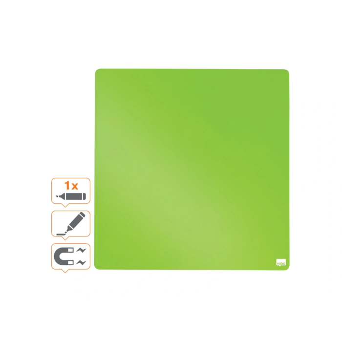 Nobo Pizarra Magnética Blanca 36x36 cm Negro para Hogar 3