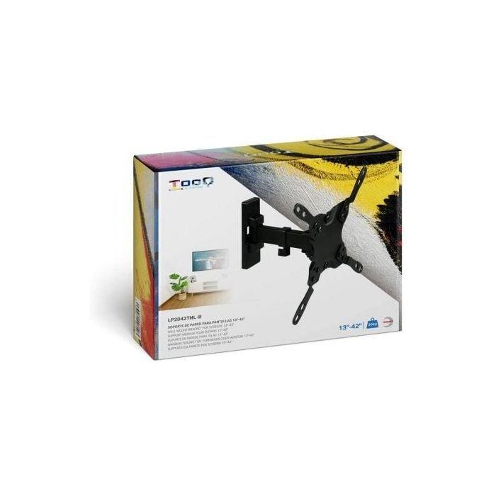 TooQ LP2042TNL-B Soporte de Pared Giratorio, Inclinable y Nivelable para TV 13-42" hasta 20kg, VESA 75x75-200x200, Negro 4 TooQ LP2042TNL-B Soporte de Pared Giratorio, Inclinable y Nivelable para TV 13-42" hasta 20kg, VESA 75x75-200x200, Negro 4