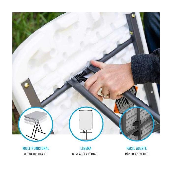 Lifetime Mesa Auxiliar Plegable Regulable 3 Posiciones 66x46xh61/71 cm 3