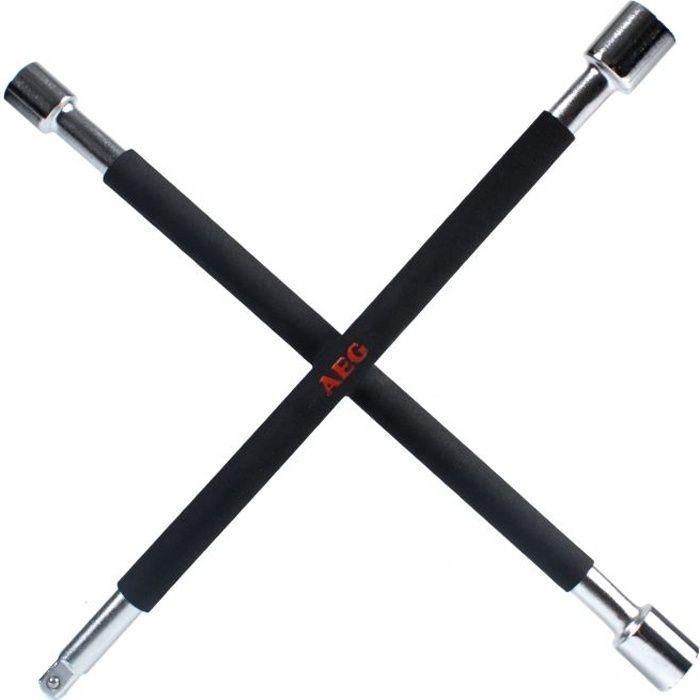 Extractor Llave Cruzada Reforzada para Ruedas con 3 Enchufes 17/19/21 mm y 1/2 Pulgada Cuadrado Acero Inoxidable Antideslizante Extractor Llave Cruzada Reforzada para Ruedas con 3 Enchufes 17/19/21 mm y 1/2 Pulgada Cuadrado Acero Inoxidable Antideslizante