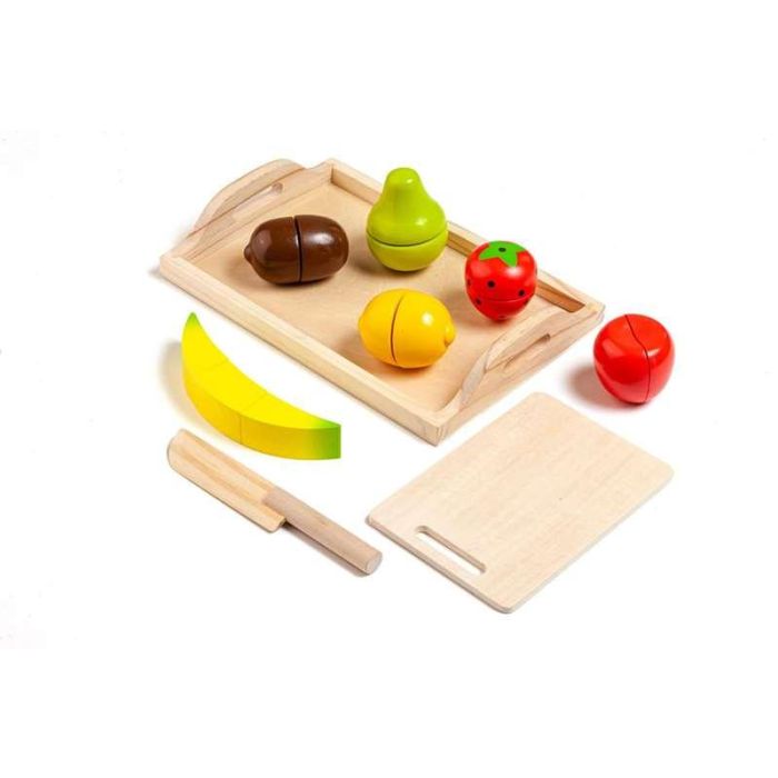 Bandeja fruta de madera set con 9 piezas. 1 Bandeja fruta de madera set con 9 piezas. 1