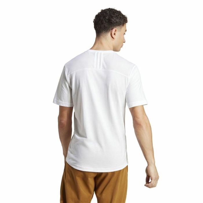 Camiseta de Manga Corta Hombre Adidas Base Blanco S 4