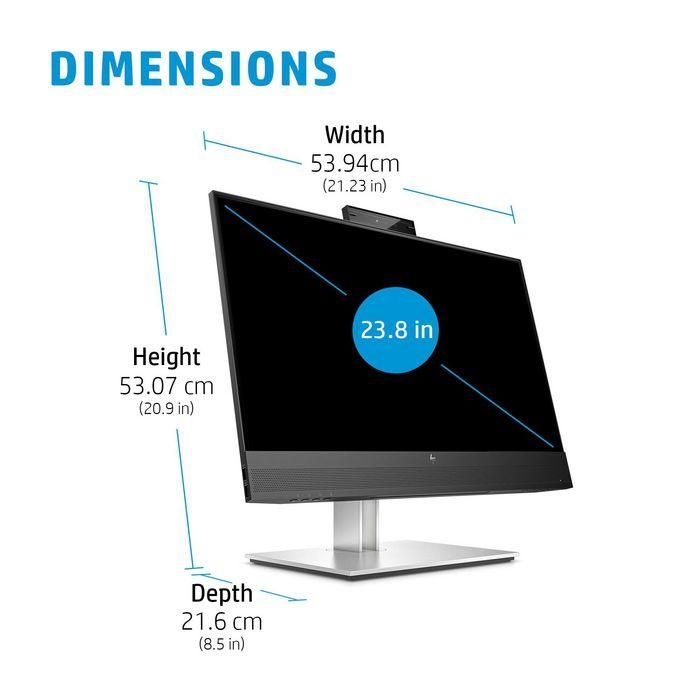 HP Monitor 60.45cm (23.8") Full HD 1920 x 1080 IPS 250cd/m² 5ms 178°/178° 1000:1 9
