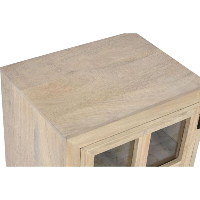 Mesita de Noche Home ESPRIT Natural Cristal Madera de mango 45 x 35 x 57 cm 6 Mesita de Noche Home ESPRIT Natural Cristal Madera de mango 45 x 35 x 57 cm 6