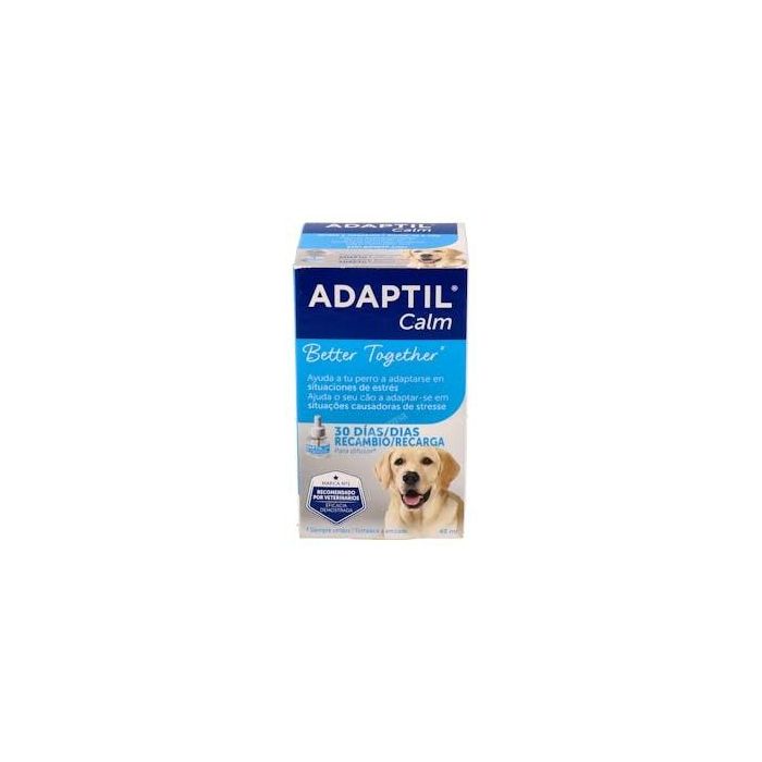 Adaptil Recambio 48 mL para Perros | Duración 1 Mes | Ayuda a Calmar Ansiedad y Estrés en Casa | Con Feromona Apaciguamiento Canino