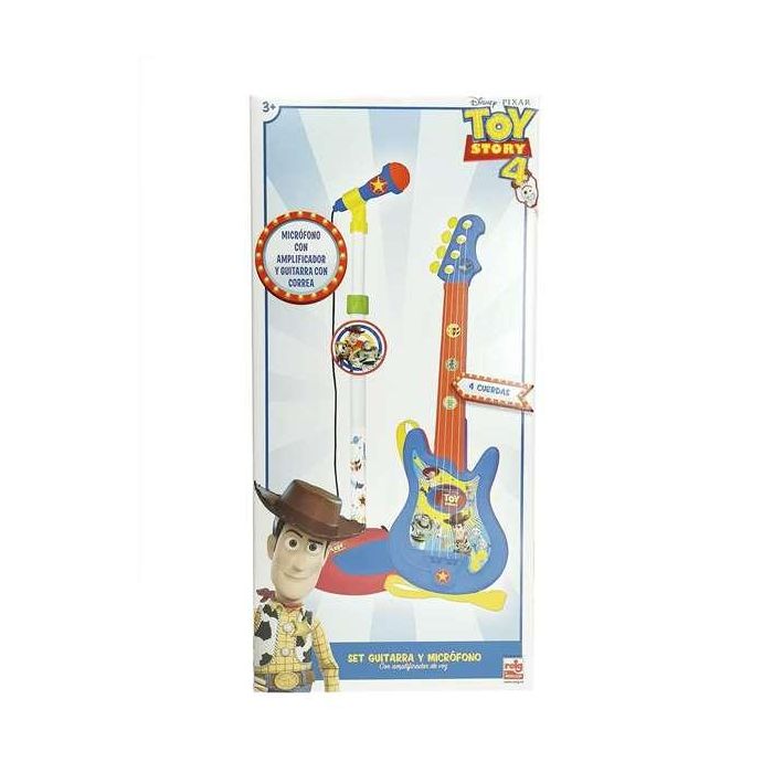 Guitarra y microfono de pie toy story con amplificador (altura regulable) 7