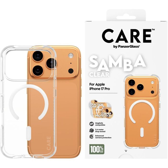 PanzerGlass CARE fashionable Samba clear MagSafe iPhone 17 Pro Funda 1 PanzerGlass CARE fashionable Samba clear MagSafe iPhone 17 Pro Funda 1