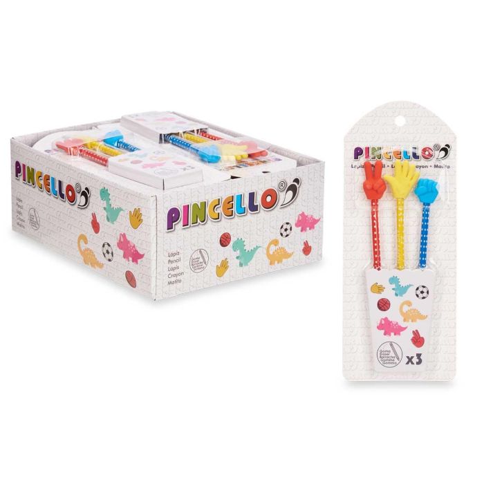 Set 3 Lapiceros Con Goma Dedos Surtidos Pincello 11X26CM (32 Unidades) 2 Set 3 Lapiceros Con Goma Dedos Surtidos Pincello 11X26CM (32 Unidades) 2