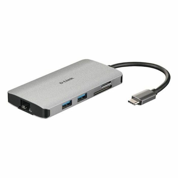 Hub USB C D-Link DUB-M810 Plateado 0 Hub USB C D-Link DUB-M810 Plateado 0