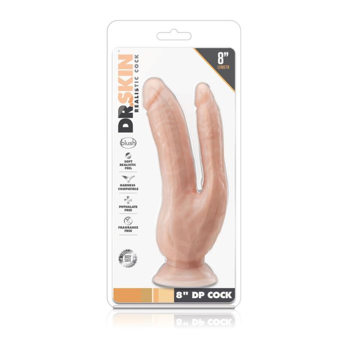 Consolador de Doble Penetración Blush Dr Skin Natural 7 Consolador de Doble Penetración Blush Dr Skin Natural 7