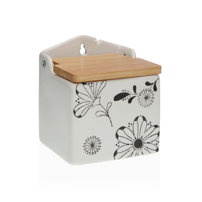Salero Flores Tapa Bambú Versa 10X12CM (2 Unidades) Salero Flores Tapa Bambú Versa 10X12CM (2 Unidades)