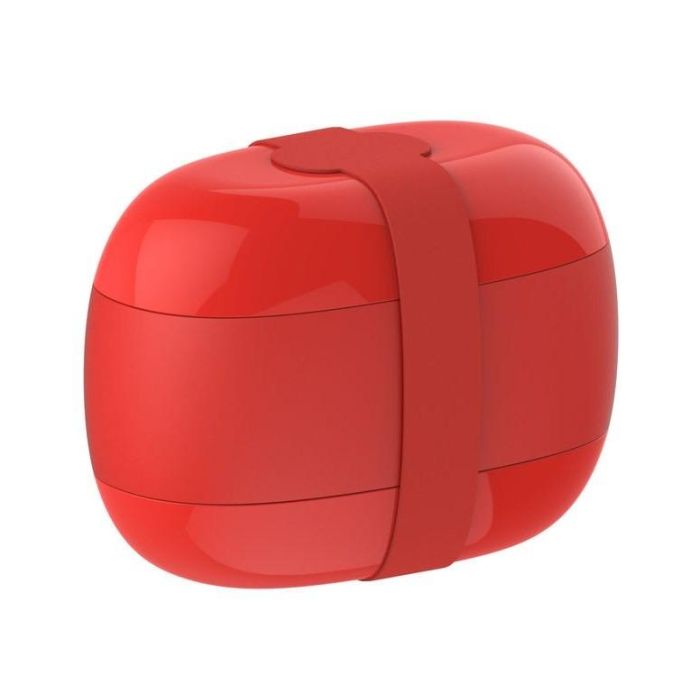 Alessi SA02 R FOOD Fiambrera de Resina Roja con Tres Compartimentos 2 Alessi SA02 R FOOD Fiambrera de Resina Roja con Tres Compartimentos 2