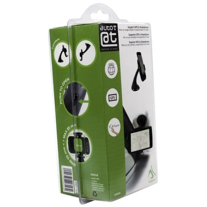 Auto T Soporte para smartphone IMP540316 con ventosa de 360º Soft Touch 1 Auto T Soporte para smartphone IMP540316 con ventosa de 360º Soft Touch 1