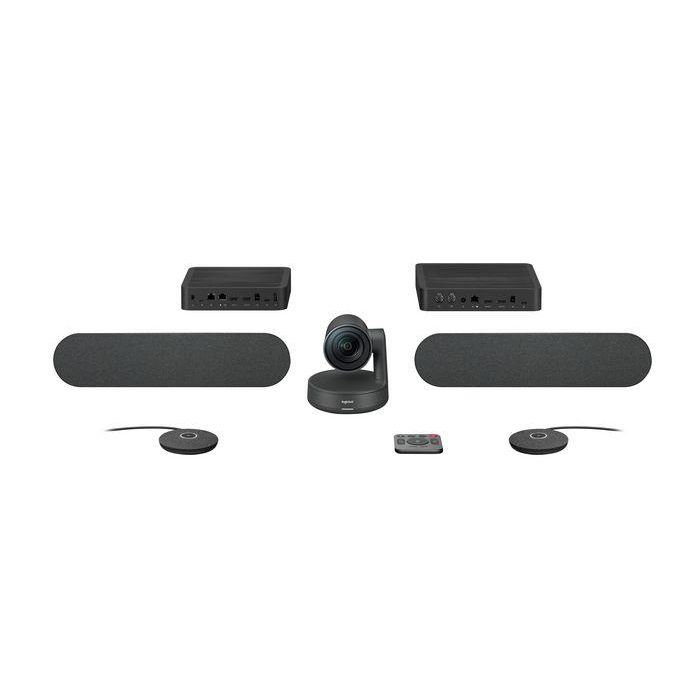 Logitech Rally Plus, 1440p, USB type C, USB type A, USB type B, RJ45, Mini XLR, HDMI, Windows, macOS, Chrome OS Logitech Rally Plus, 1440p, USB type C, USB type A, USB type B, RJ45, Mini XLR, HDMI, Windows, macOS, Chrome OS