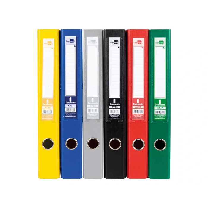 Liderpapel Archivador de palanca Documenta Folio PVC Rado Lomo 52 mm Colores Surtidos Classic 2