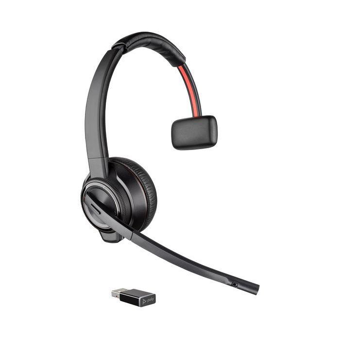 Poly Savi 8210-M Auricular Monoaural DECT Oficina con Micrófono de Cancelación de Ruido para Llamadas Claras