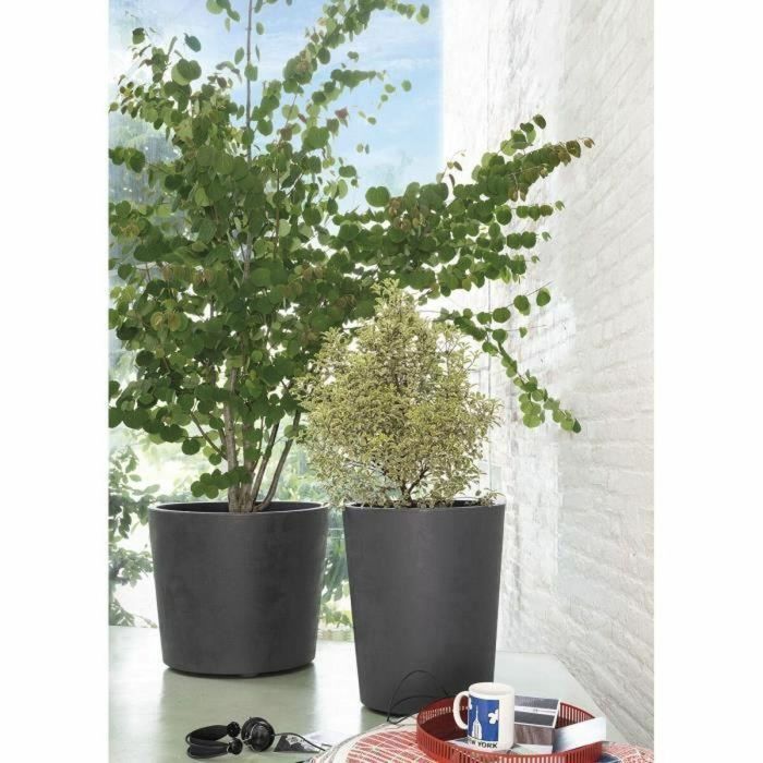 Deroma 9HA14SZ Maceta Jarrón Millennium R Antracita con reserva de agua 53 cm altura 5
